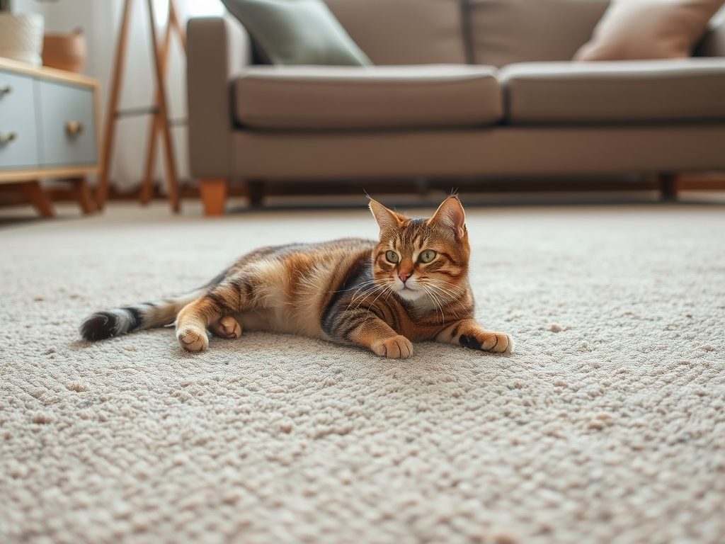 Dywan do domu z kotem – jak wybrać praktyczny i trwały model, który ułatwi sprzątanie i zapewni komfort zwierzakowi