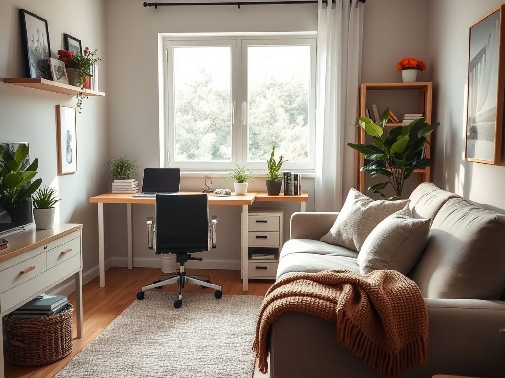 Jak wydzielić home office w salonie, by zachować wygodę i harmonię przestrzeni pracy z wypoczynkiem